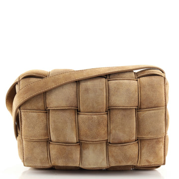 Bottega Veneta Cassette Crossbody Bag Padded Maxi Intrecciato Suede