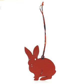 Hermes Petit H Rabbit Bag Charm Leather