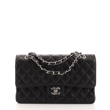 Chanel Classic Double Flap Bag Quilted Caviar Medium