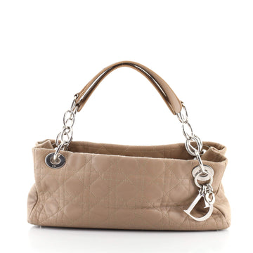 Christian Dior East West Soft Chain Tote Cannage Quilt Leather Small