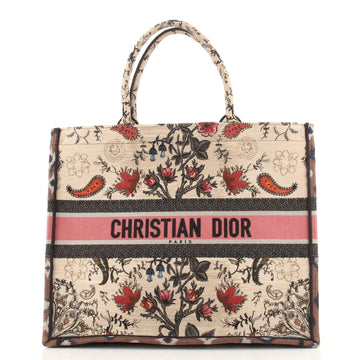 Christian Dior Book Tote Embroidered Canvas