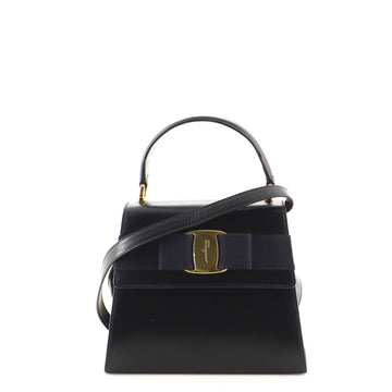 Salvatore Ferragamo Vintage Vara Bow Top Handle Bag Leather Mini