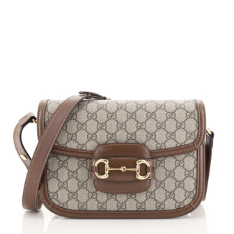 Gucci 1955 Horsebit Shoulder Bag GG Coated Canvas Small