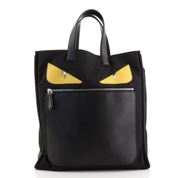 Fendi Monster Tote Nylon and Leather