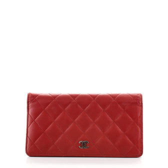 Chanel L-Yen Wallet Quilted Lambskin Long