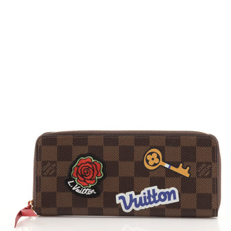 Louis Vuitton Clemence Wallet Limited Edition Patches Damier