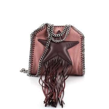 Stella McCartney Falabella Fringe Star Fold Over Crossbody Bag Shaggy Deer Tiny