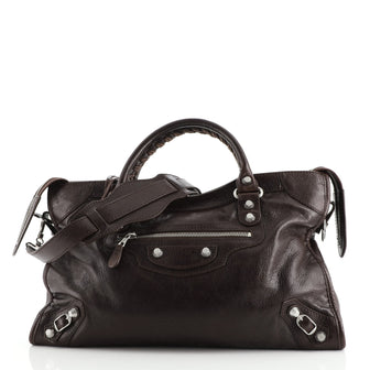 Balenciaga Velo Classic Metallic Edge Bag Leather