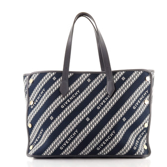 Givenchy Bond Shopper Tote Logo Jacquard Canvas Medium