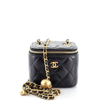 Chanel Pearl Crush Vanity Case with Chain Quilted Lambskin Mini