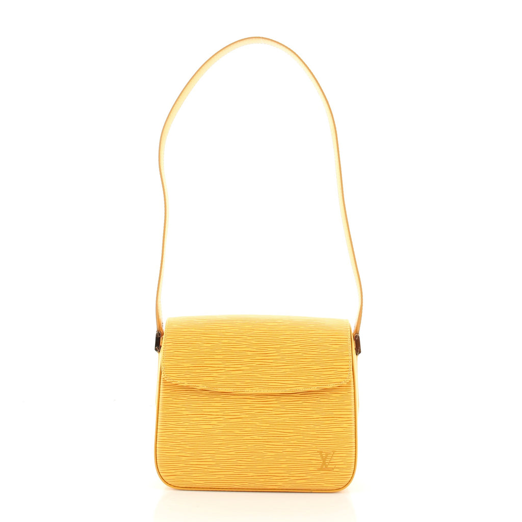 Louis Vuitton Buci Handbag Epi Leather Yellow