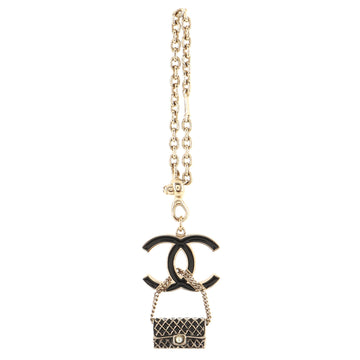 Chanel CC Flap Bag Pendant Bag Charm Metal with Enamel and Faux Pearl