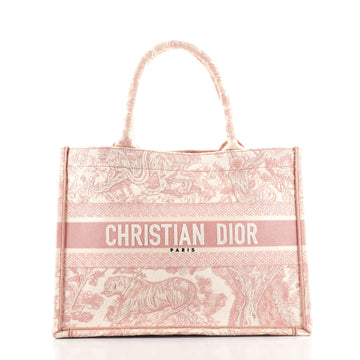 Christian Dior Book Tote Embroidered Canvas Small