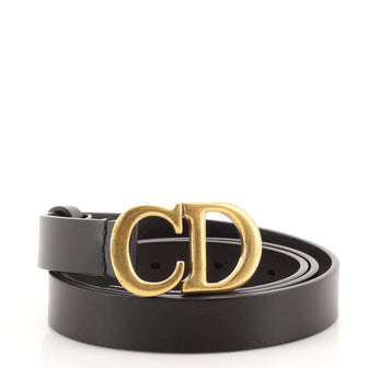 Christian Dior Saddle Belt Leather Thin