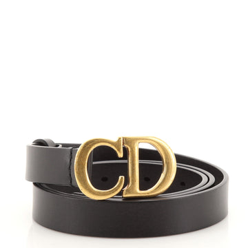 Christian Dior Saddle Belt Leather Thin