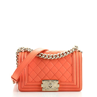 Chanel Boy Flap Bag Quilted Lambskin Small
