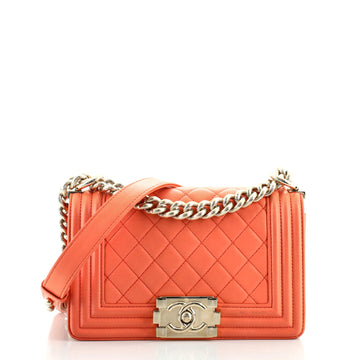 Chanel Boy Flap Bag Quilted Lambskin Small
