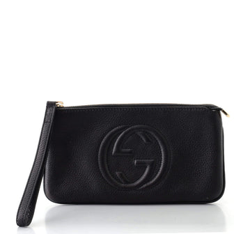 Gucci Soho Wristlet Pouch Leather