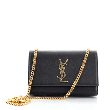 Saint Laurent Classic Monogram Crossbody Bag Grainy Leather Small
