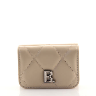 Balenciaga Touch Trifold Wallet Quilted Leather Mini