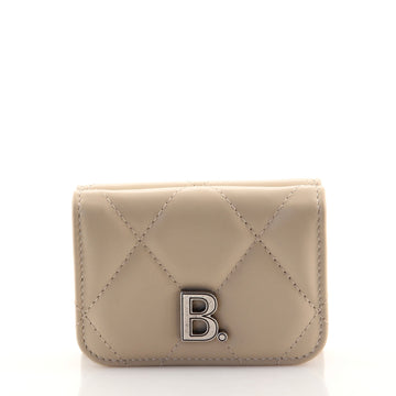 Balenciaga Touch Trifold Wallet Quilted Leather Mini