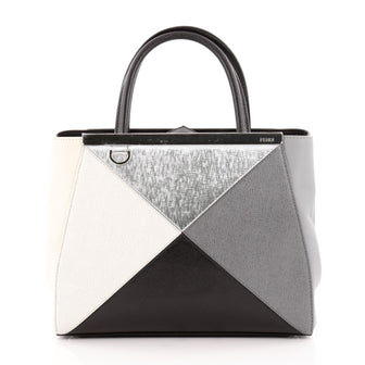 Fendi Multicolor 2Jours Handbag Leather Petite 