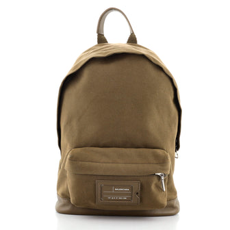 Balenciaga Pocket Backpack Canvas with Leather Large