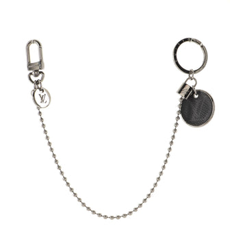 Louis Vuitton ID Pocket Key Chain Bag Charm and Key Holder Metal and Monogram Eclipse Canvas