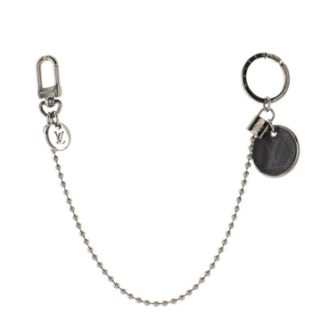 Louis Vuitton ID Pocket Key Chain Bag Charm and Key Holder Metal and Monogram Eclipse Canvas