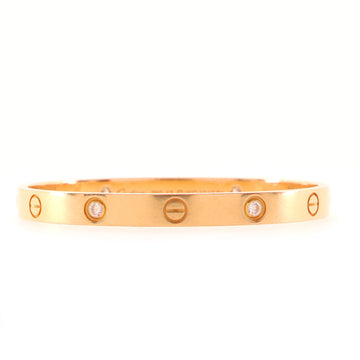 Cartier Love 4 Diamond Bracelet 18K Rose Gold with Diamonds