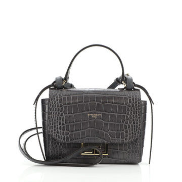Givenchy Eden Top Handle Bag Crocodile Embossed Leather Mini
