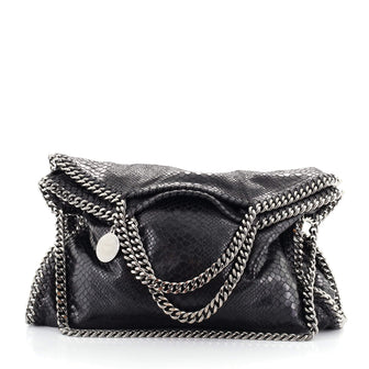 Stella McCartney Falabella Fold Over Bag Faux Python