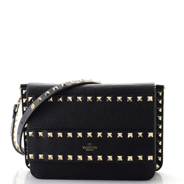 Valentino Rockstud Front Handle Flap Bag Leather Small