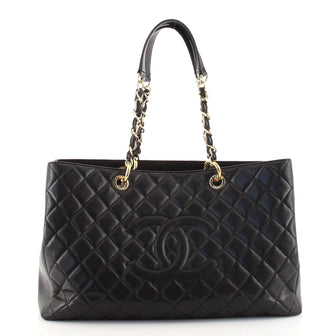 Chanel Grand Shopping Tote Quilted Caviar XL
