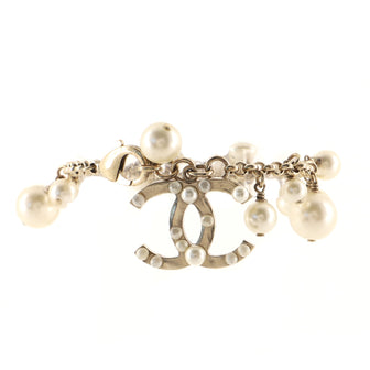 Chanel CC Charm Bracelet Faux Pearls and Metal