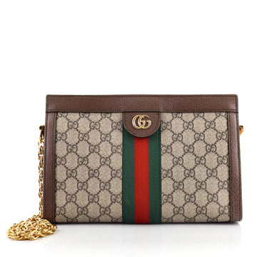 Gucci Ophidia Chain Shoulder Bag GG Coated Canvas Small