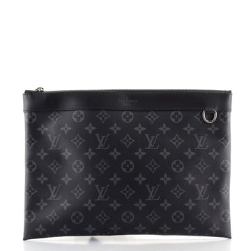 Louis Vuitton Discovery Pochette Monogram Eclipse Canvas GM