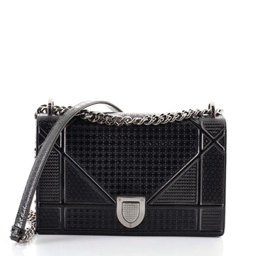 Christian Dior Diorama Flap Bag Cannage Embossed Calfskin Medium