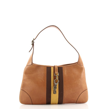 Gucci Web Jackie Soft Hobo Leather Medium