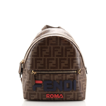 Fendi Mania Logo Backpack Zucca Coated Canvas Mini