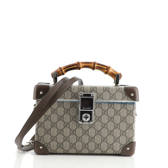 Gucci Bamboo Globe-Trotter Vanity Case GG Coated Canvas