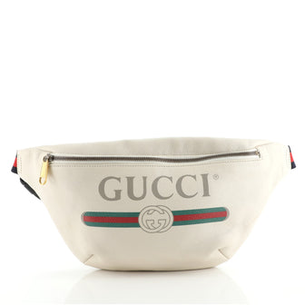 Gucci Logo Belt Bag Printed Leather Small