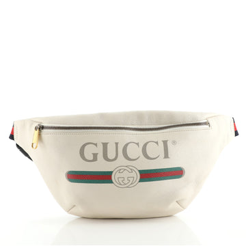 Gucci Logo Belt Bag Printed Leather Small
