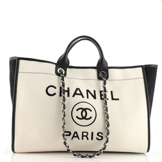 Chanel Deauville Tote Wool Felt Large