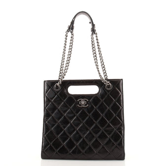 Chanel Boy Shopper Quilted Glazed Calfskin Small