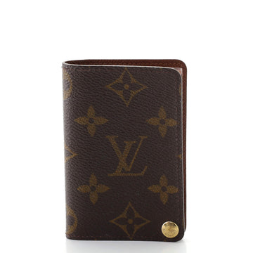 Louis Vuitton Porte Cartes Pression Card Case Monogram Canvas