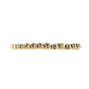 David Yurman Spiritual Beads Skull Bracelet 18K Yellow Gold 9mm