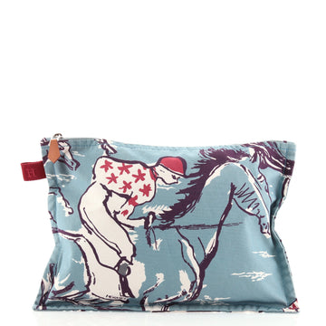Hermes Bora Bora Pouch Printed Toile MM