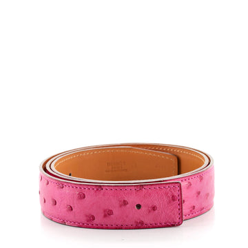 Hermes Reversible Belt Strap Ostrich Wide