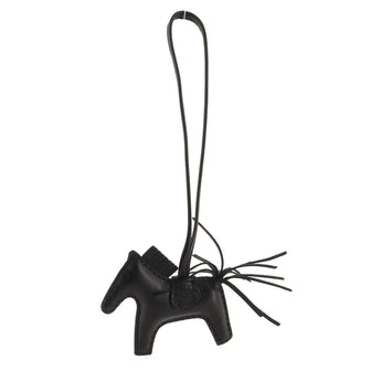 Hermes So Black GriGri Rodeo Touch Bag Charm Leather with Alligator PM